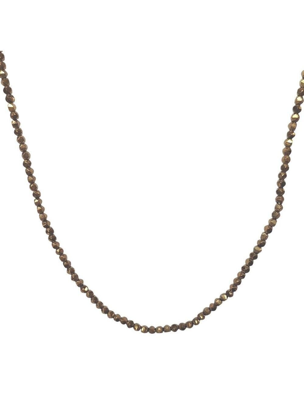 Vintage Gold and Bronze Faceted Bead Necklace